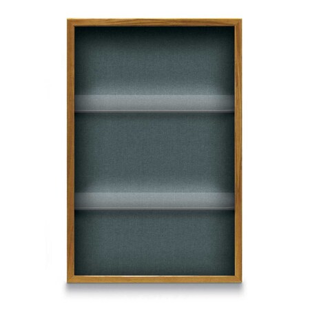 United Visual Products Outdoor Enclosed Combo Board, 48"x36", Satin Frame/Black Porc & Pumice UVCB4836OD-BLKPORC-PUMICE
